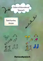 Vorschau - selbst erstellte Cliparts/Grafiken - Sketchnotes Winter-Invierno - Deckblatt