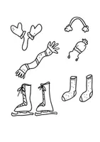 Vorschau - selbst erstellte Cliparts/Grafiken - Sketchnotes Winter-Invierno - Seite 1
