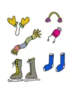 Vorschau - selbst erstellte Cliparts/Grafiken - Sketchnotes Winter-Invierno - Seite 2