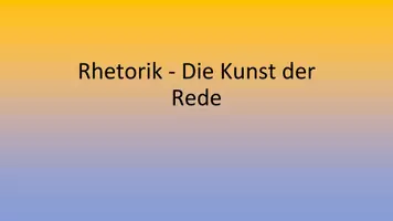 Vorschau - Unterrichtsreihen - Mini-Unterrichtsreihe "Rhetorik" - Seite 1
