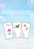 Vorschau - Fördermaterial/Inklusion - Winterliches Treppenlesen / Weihnachtliches Treppenlesen - Deckblatt
