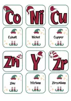 Vorschau - Stationenlernen - Englisch: Christmas Game Paare finden Nebengruppenelemente Chemie bilingual - Seite 3