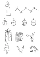Vorschau - selbst erstellte Cliparts/Grafiken - Sketchnotes Christmas-Navidad - Seite 1