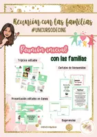 Vista previa - Decoración del aula - Pack - Reunión con las familias - página 1