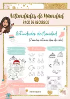 Vista previa - Tarjetas / Manipulativos - Actividades de Navidad - @alcoleconsilvia - Portada