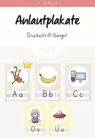 Vorschau - Poster - Anlautplakate - Druckschrift (beige) - Deckblatt