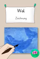 Vorschau - Mal- und Bastelvorlagen - Wal Zeichnung - einzigartiges Kunstprojekt - Deckblatt