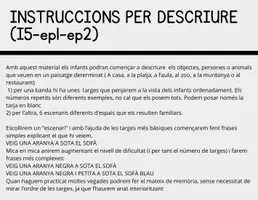 Vista previa - Tarjetas / Manipulativos - Instruccions per aprendre a descriure elements - página 1
