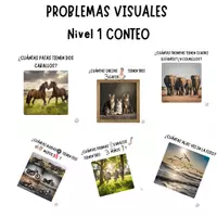 Vista previa - Refuerzo / NEE / Materiales de apoyo - PROBLEMAS VISUALES Nivel 1 CONTEO - Portada