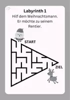 Vorschau - Arbeitsblätter - Labyrinthe Vorschule 3 Weihnachten - Lisa Blech - Seite 1