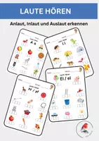 Vorschau - Arbeitsblätter - Laute Hören - Anlaut, Inlaut & Auslaut - Deckblatt