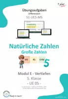 Vorschau - Unterrichtsreihen - Differenzierte Übungen - Große natürliche Zahlen. - Deckblatt