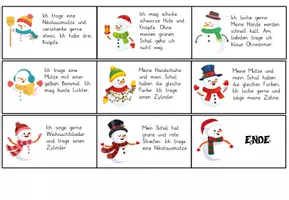 Vorschau - Spiele - Winterliches Lesedomino - Schneemänner - Seite 2