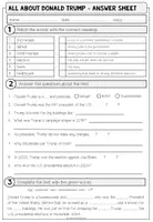 Vorschau - Arbeitsblätter - Donald Trump Englisch – USA, US President, Reading Comprehension, Leseverstehen, Lesetext, Vocabulary, Speaking | Arbeitsblatt, Aufgaben, differenziertes Unterrichtsmaterial 5., 6., 7., 8. Klasse - Seite 3