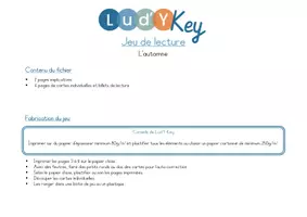 Aperçu - Jeux - Le jeu de lecture sur l'automne - Page 1
