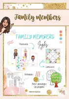 Vista previa - Juegos / Gamificación - Family members - Vocabulario en inglés y en español - Portada