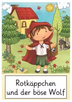 Vista previa - Hojas de trabajo - Märchen Bildkarten und Arbeitsblätter Rotkäppchen Deutsch - página 1
