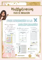 Vista previa - Hojas de trabajo - Pack de iniciación a la multiplicación - Portada