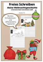 Vorschau - Arbeitsblätter - Freies Schreiben Weihnachten Klasse 1/2 - Deckblatt