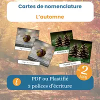 Aperçu - Apprentissages en autonomie - Les cartes de nomenclature de l'automne - Page de couverture