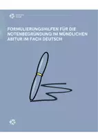 Vorschau - Merkblätter - Formulierungshilfen Notenbegründung mündliches Abitur - Deckblatt