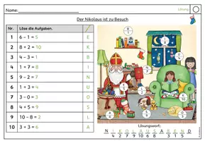 Vorschau - Arbeitsblätter - Rechenspur - der Nikolaus ist zu Besuch - alle Grundrechenarten (Klasse 1-3) - Seite 3
