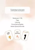 Vorschau - Stationenlernen - Stationsschilder - Deckblatt