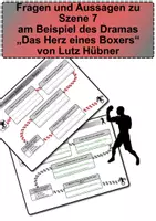 Vorschau - Arbeitsblätter - Fragen und Aussagen zum Inhalt von Szene 7 am Beispiel des Dramas "Das Herz eines Boxers" von Lutz Hübner - Deckblatt