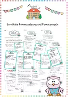 Vorschau - Arbeitsblätter - Kommasetzung / Zeichensetzung: Lerntheke (Grammatik) - Deutsch - Kl. 3/4 - Deckblatt