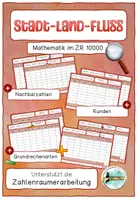 Vorschau - Arbeitsblätter - Mathematik Stadt-Land-Fluss ZR10000 Zahlenraumerarbeitung - Deckblatt