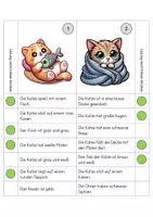Vorschau - Stationenlernen - Die Katze - Lesekarten - Leseschlösser - Lesen und verstehen - Seite 3