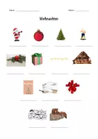 Vorschau - Arbeitsblätter - Weihnachten - Einführung Wortschatz + Lösung - DaZ - Deckblatt