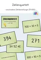 Vorschau - Spiele - Zahlenquartett : verschiedene Zahldarstellungen im ZR 1000 - Deckblatt