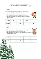 Vorschau - Arbeitsblätter - Weihnachtsaufgaben Proportionalität - Deckblatt