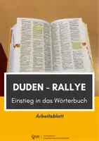Vorschau - Arbeitsblätter - Arbeit mit dem Duden: Duden - Rallye (Einstieg) - Deckblatt