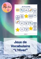 Aperçu - Jeux - Jeux de Vocabulaire thème L'Hiver - Page de couverture