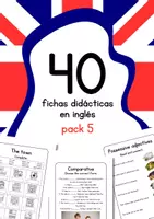 Vista previa - Tarjetas / Manipulativos - Fichas didacticas en ingles - Pack 5 - Portada