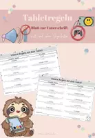 Vorschau - Merkblätter - Tabletregeln - Merkblatt für den Hefter - Deckblatt
