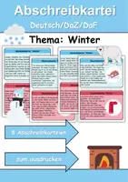 Vorschau - Unterrichtsreihen - Materialpaket - Schreiben und Sprache Thema Winter - DaZ/DaF, Deutsch - Seite 1