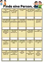 Vorschau - Arbeitsblätter - Mitschüler Bingo Winter - DaZ/DaF, Deutsch (Klassenspiel) - Seite 1