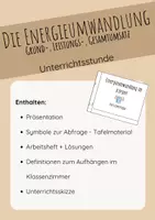 Vorschau - Stundenentwürfe - Energieumwandlung - Grund-, Leistungs-, Gesamtumsatz - Deckblatt