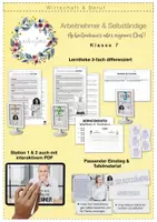 Vorschau - Arbeitsblätter - Selbstständig oder Arbeitnehmer - Unterrichtseinheit - Deckblatt