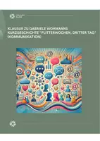 Vorschau - Klassenarbeiten - Klausur zu Gabriele Wohmanns "Flitterwochen, dritter Tag" (Kommunikation) - Deckblatt