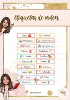 Vista previa - Decoración del aula - Etiquetas para organizar materiales y cuadernos - Portada