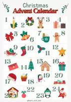 Vista previa - Tarjetas / Manipulativos - Advent calendar with questions and solutions - página 1