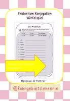 Vorschau - Arbeitsblätter - Präteritum Arbeitsblatt Würfeln - Deckblatt
