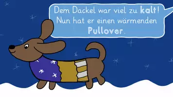 Vorschau - Mal- und Bastelvorlagen - Dackel im Winter - Kunst - Klasse 2 3 4 - Seite 3