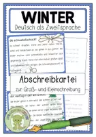 Vorschau - Fördermaterial/Inklusion - WINTER Abschreibkartei - Deckblatt