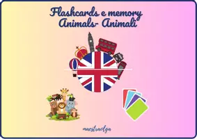anteprima - Flashcard - FLASHCARDS E MEMORY ANIMALS-ANIMALI IN INGLESE! - Pagina di copertina