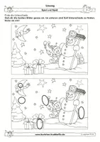 Vorschau - Arbeitsblätter - Weihnachten - Finde die Unterschiede - Karlchen Krabbelfix - Seite 2